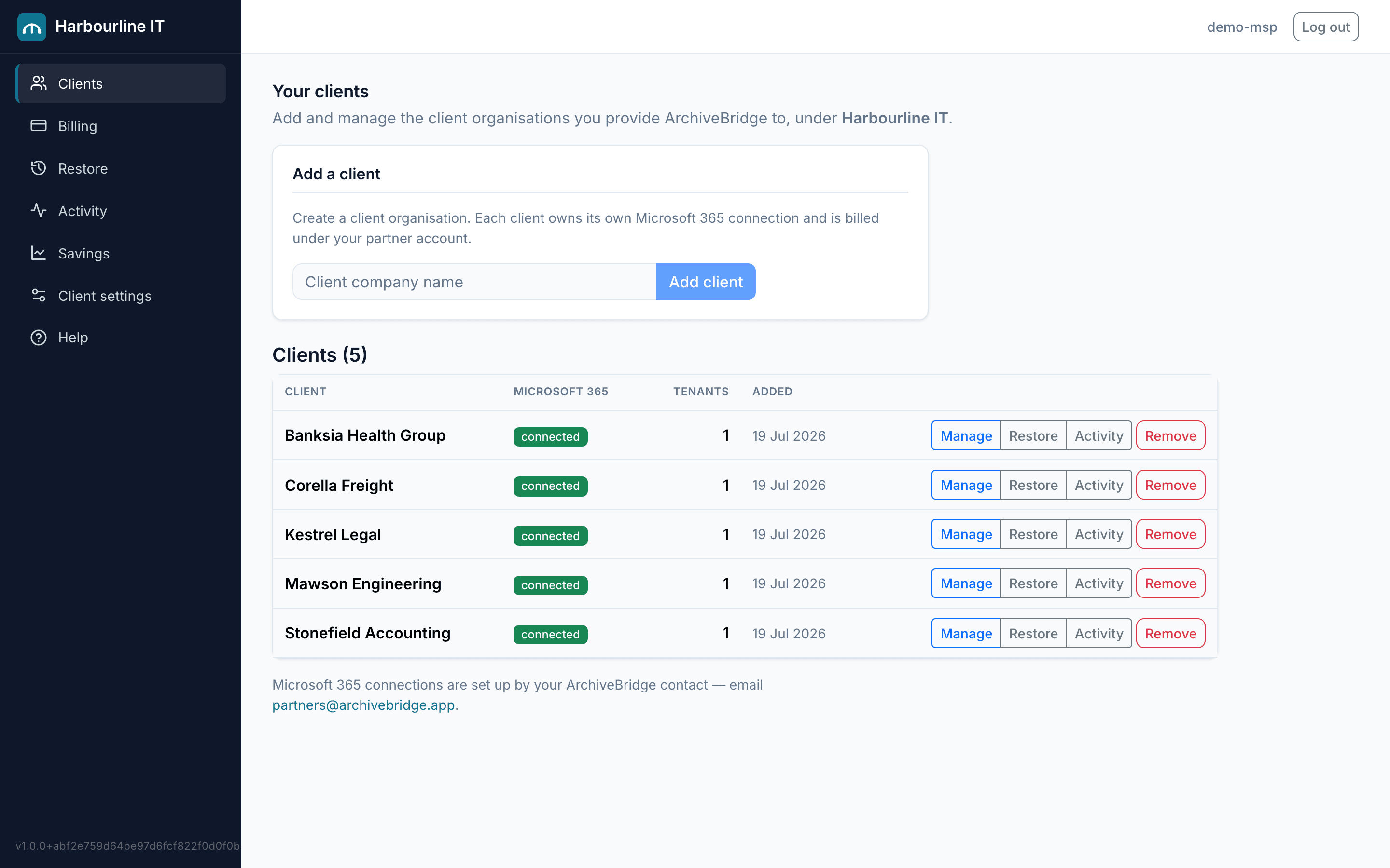 For MSPs — every client tenant in one white-labelled console